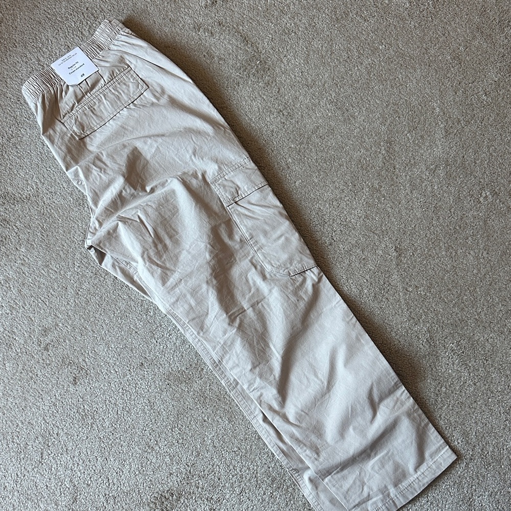 H&M Light Beige Cargo Pants for Men